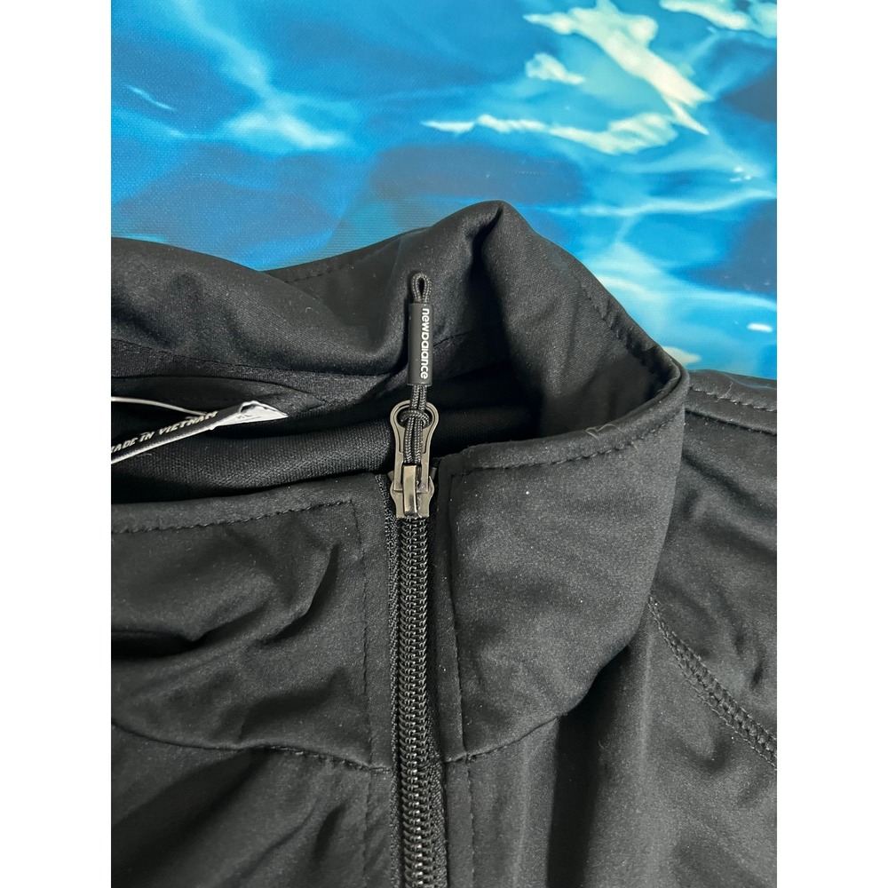 ❄️New Balance Womens Full Zip Track Jacket Black Athletic Running Gym Coat L NEW - Picture 6 of 14